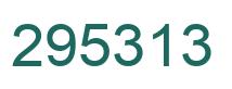 Number 295313 green image