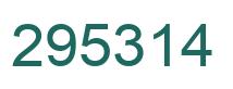 Number 295314 green image