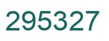 Number 295327 green image