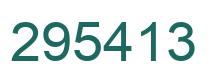 Number 295413 green image
