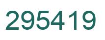 Number 295419 green image