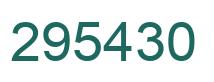 Number 295430 green image