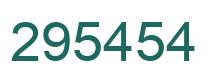 Number 295454 green image
