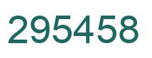 Number 295458 green image