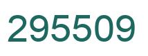 Number 295509 green image