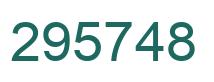 Number 295748 green image