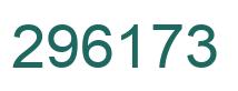 Number 296173 green image