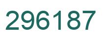 Number 296187 green image