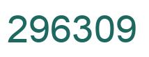 Number 296309 green image