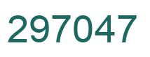 Number 297047 green image