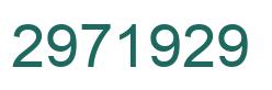 Number 2971929 green image