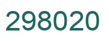 Number 298020 green image