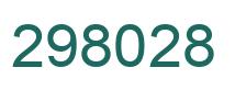 Number 298028 green image