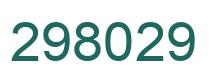 Number 298029 green image