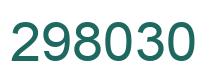 Number 298030 green image