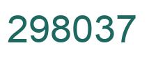 Number 298037 green image