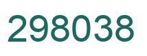 Number 298038 green image