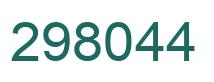 Number 298044 green image