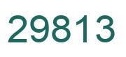 Number 29813 green image