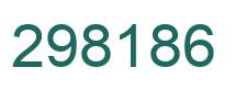 Number 298186 green image
