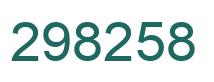 Number 298258 green image