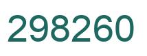 Number 298260 green image