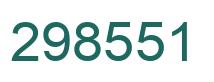 Number 298551 green image