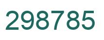 Number 298785 green image