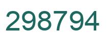 Number 298794 green image