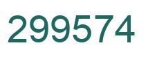 Number 299574 green image