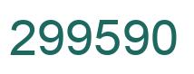 Number 299590 green image