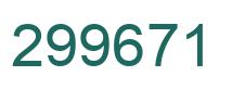 Number 299671 green image