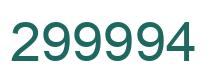 Number 299994 green image