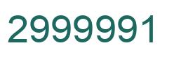 Number 2999991 green image
