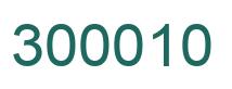 Número 300010 imagen verde