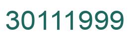 Number 30111999 green image