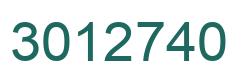 Number 3012740 green image