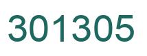 Number 301305 green image