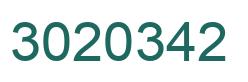 Number 3020342 green image