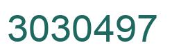 Number 3030497 green image