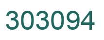 Number 303094 green image
