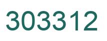 Number 303312 green image