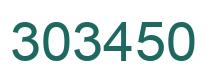 Number 303450 green image