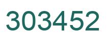 Number 303452 green image