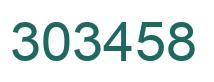 Number 303458 green image