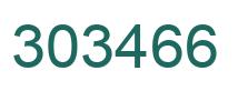 Number 303466 green image