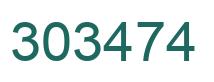 Number 303474 green image