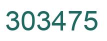 Number 303475 green image