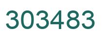 Number 303483 green image