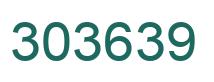 Number 303639 green image